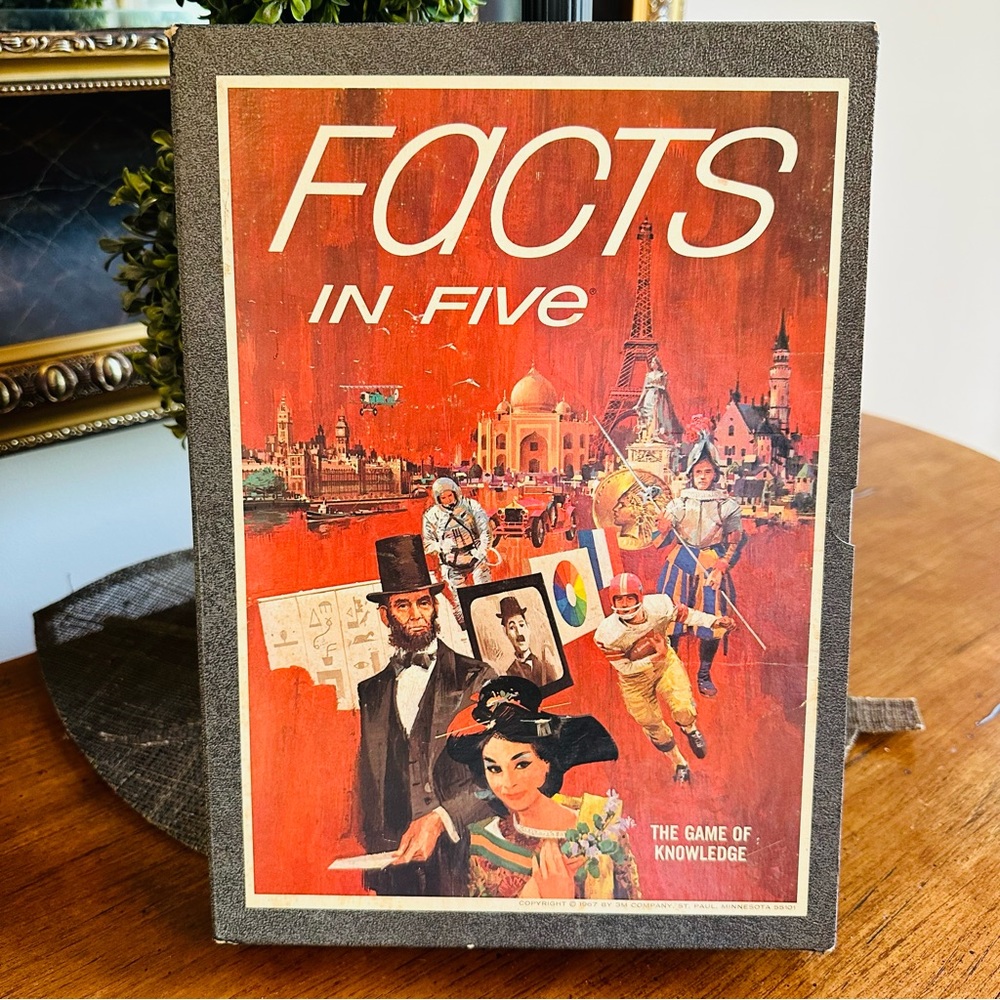VINTAGE FACTS IN FIVE 1967 THE GAME OF KNOWLEDGE COLLECTIBLE BY 3M COMPANY
